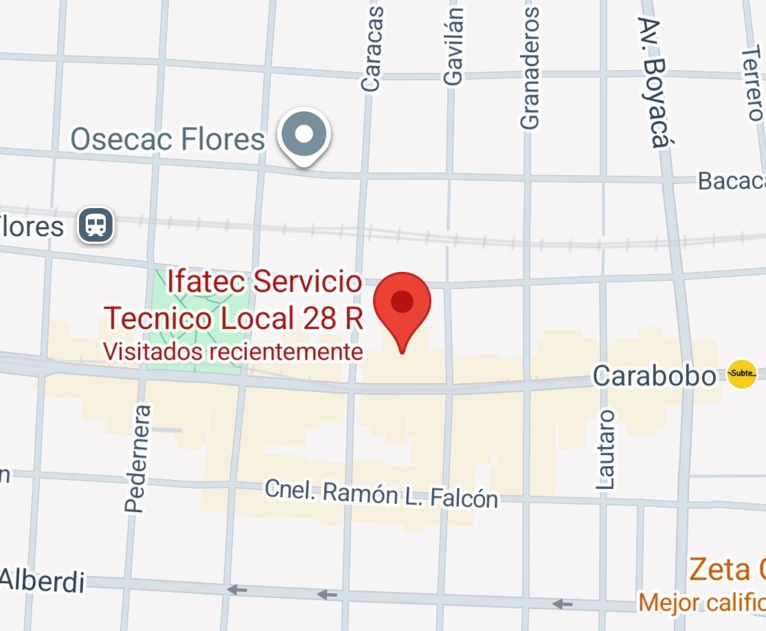 Mapa de ubicación de IFATEC